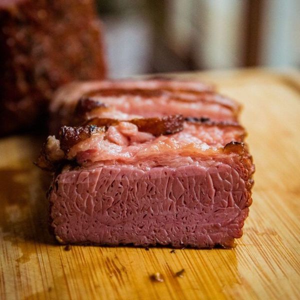 Smoked Beer Braised Corned Beef Brisket