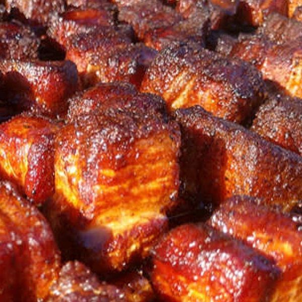 Pork belly burnt end bites