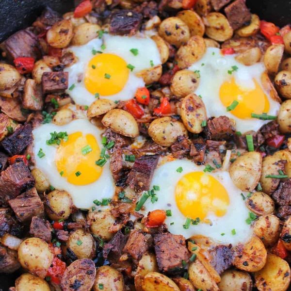 Leftover Brisket Breakfast Skillet